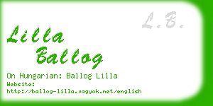 lilla ballog business card